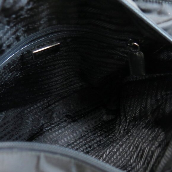 AUTHENTIC VINTAGE Prada Tessuto Chain Bag - Black w/ Silver Hardware - Picture 11 of 17